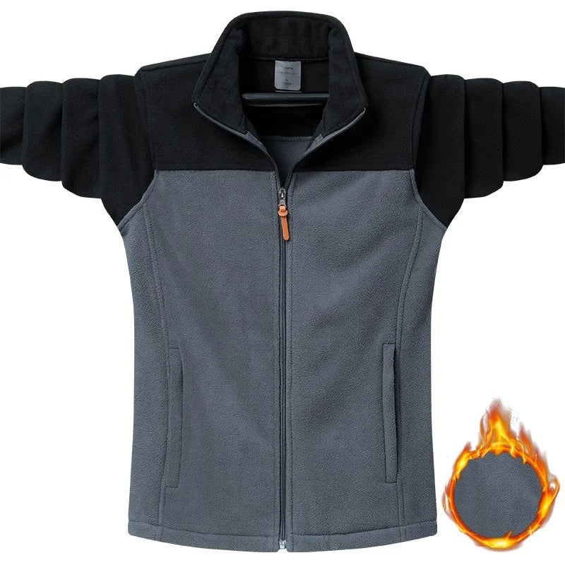 Veste polaire chaude avec fermeture à zipper