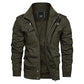 Veste militaire longue double poches homme