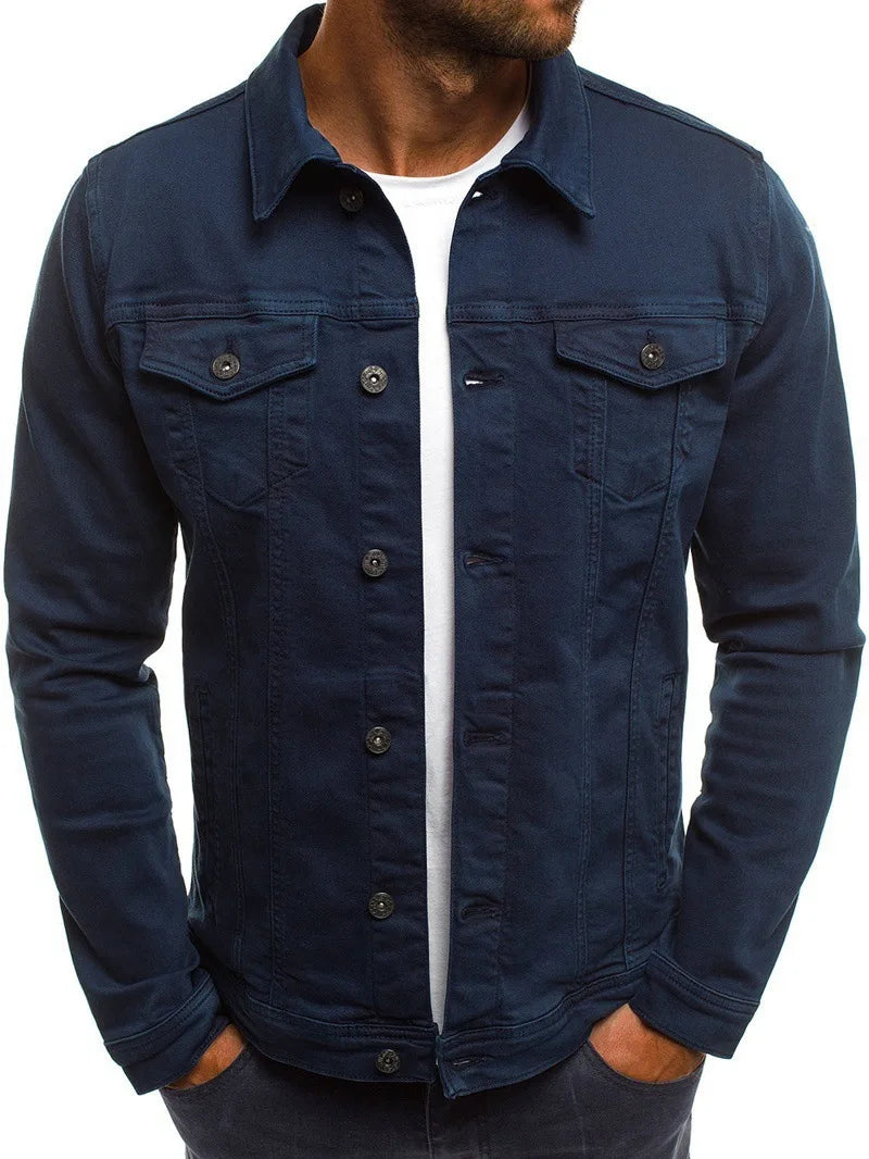 Veste en jean classic décontractée pour homme