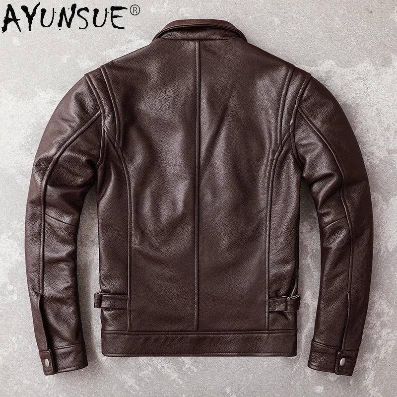 Veste en cuir de vachette véritable