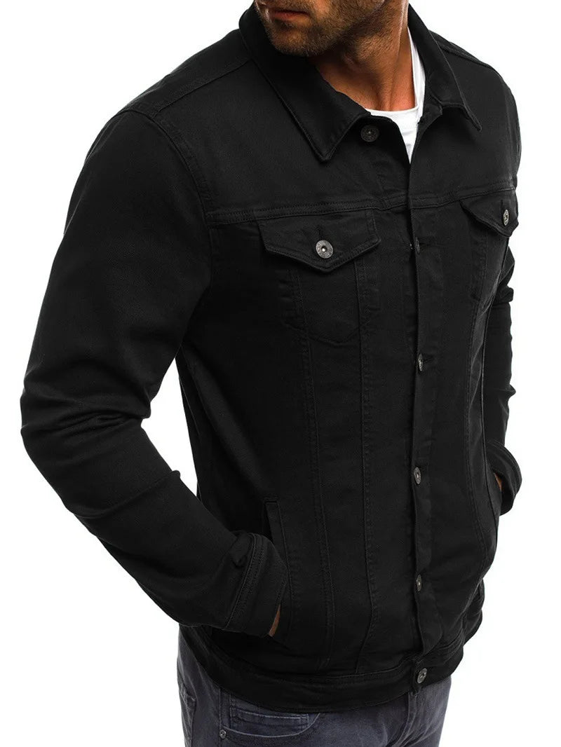 Veste en jean classic décontractée pour homme