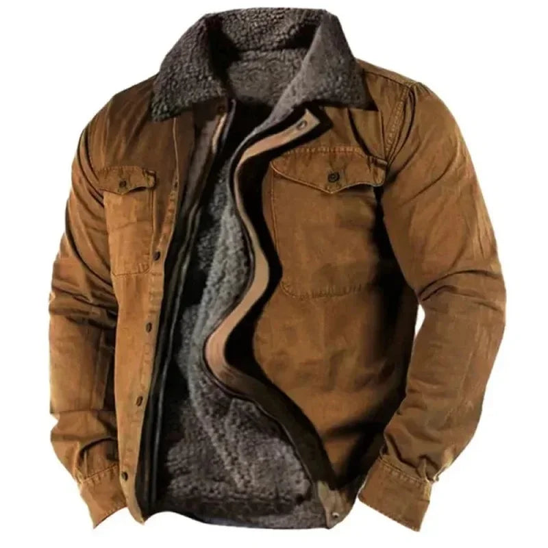 Veste hiver zippée épaisse pour homme