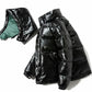 Veste doudoune noir d'hiver brillante pour homme