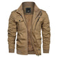 Veste militaire longue double poches homme