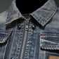 Veste en Denim Vintage Décontractée homme