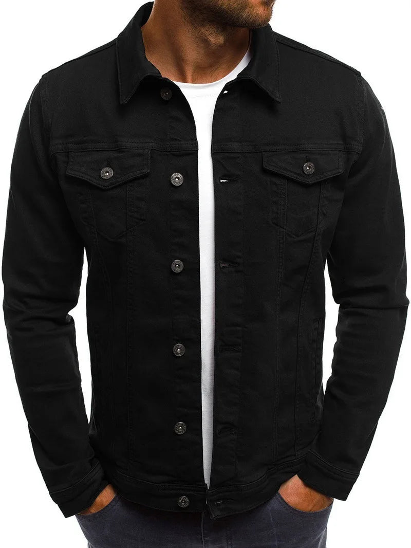 Veste en jean classic décontractée pour homme
