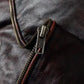 Veste style vintage en cuir de vachette véritable