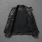 Veste style vintage en cuir de vachette véritable