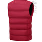 Veste chauffante électrique à manche courte rouge et noire