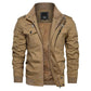 Veste militaire longue double poches homme