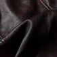 Veste style vintage en cuir de vachette véritable