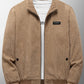 Veste hiver en velours sans capuche pour homme