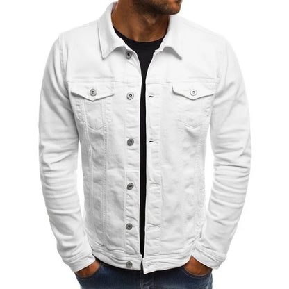 Veste en jean classique décontractée pour homme