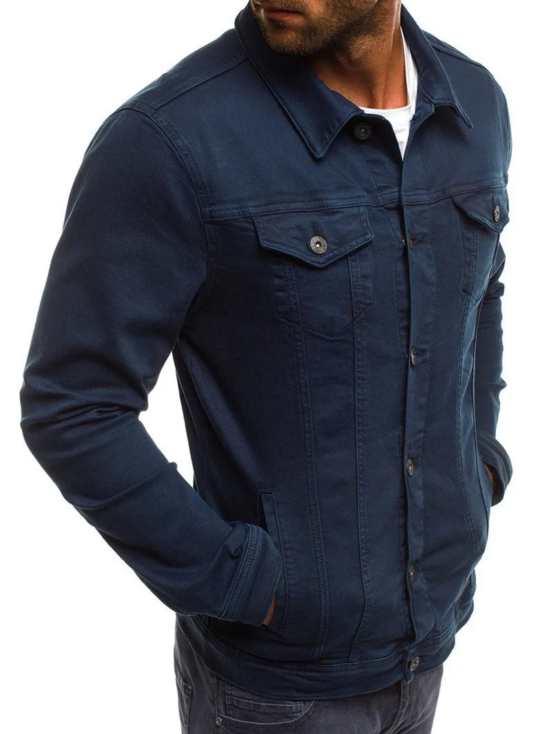 Veste en jean classic décontractée pour homme