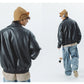 Veste en cuir vintage souple homme