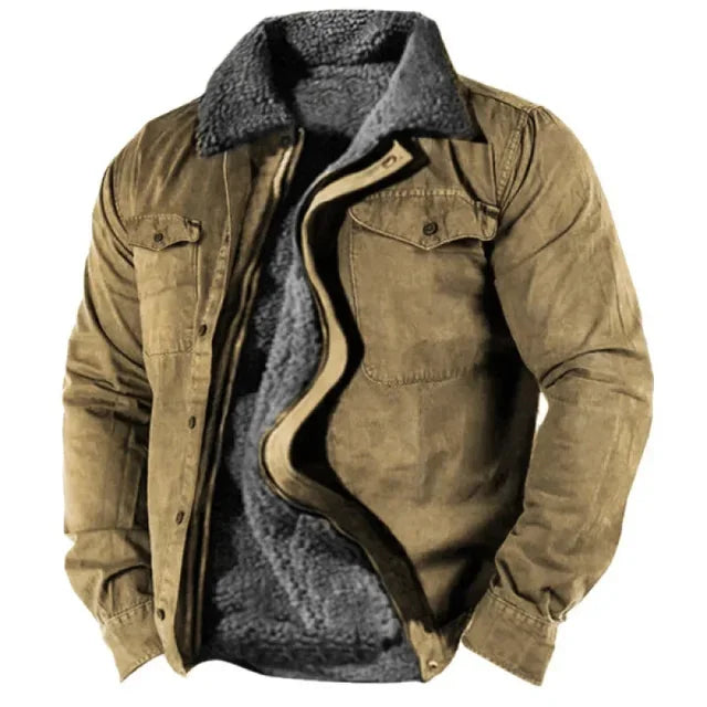 Veste hiver zippée épaisse pour homme