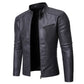 Veste en cuir style décontractée slim