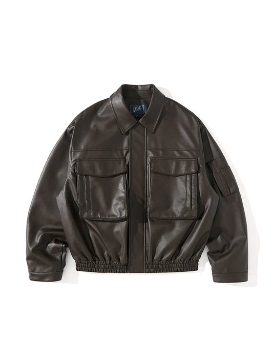 Veste en cuir vintage souple homme