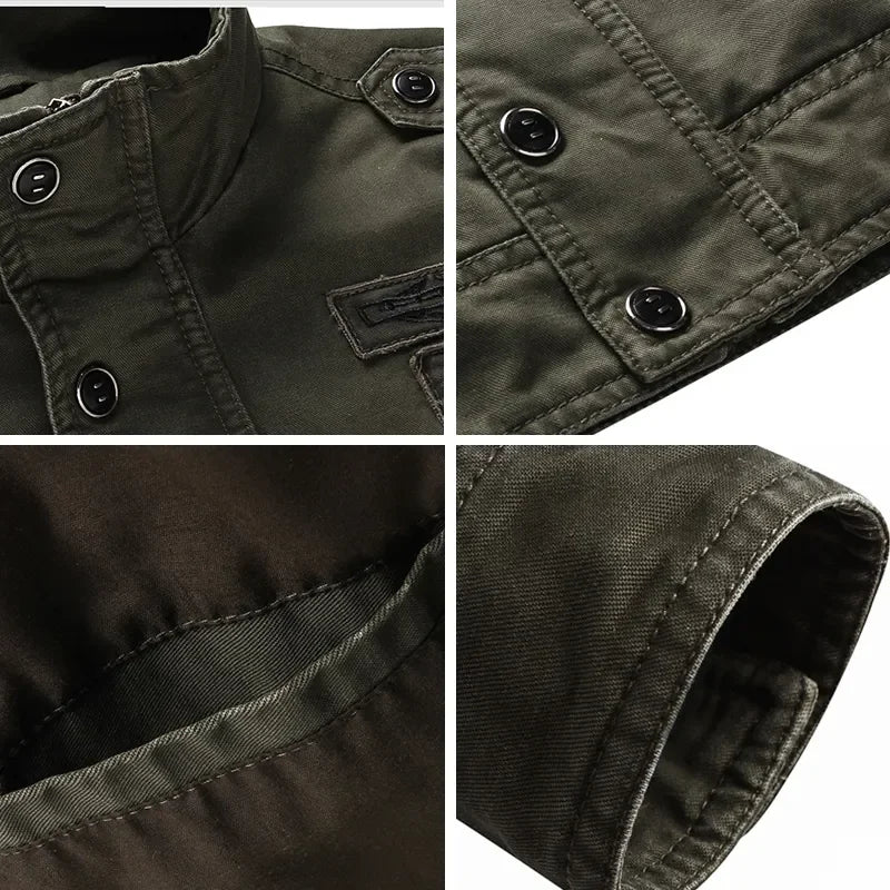 Veste Militaire avec manches à poches homme