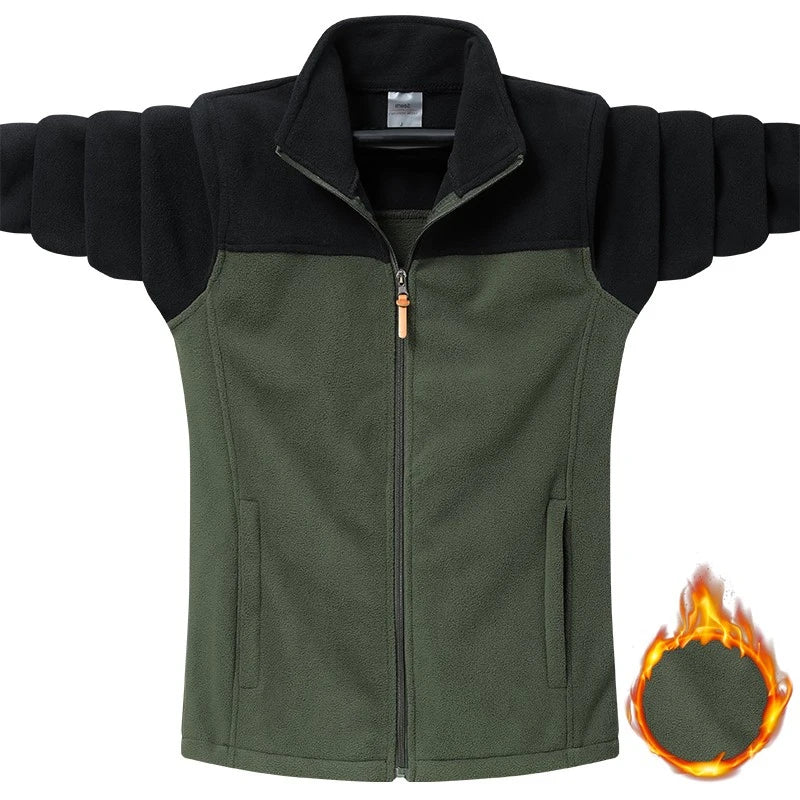 Veste polaire chaude avec fermeture à zipper