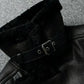 Eclipse - Veste en Cuir véritable à fourrure