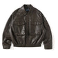 Veste en cuir vintage souple homme