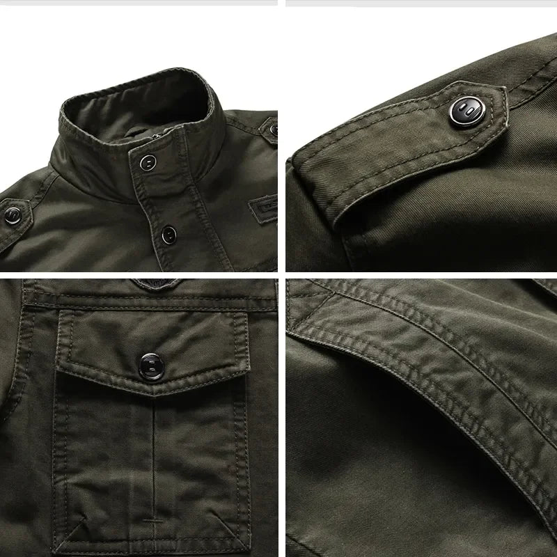 Veste Militaire avec manches à poches homme