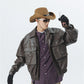 Veste en cuir vintage souple homme