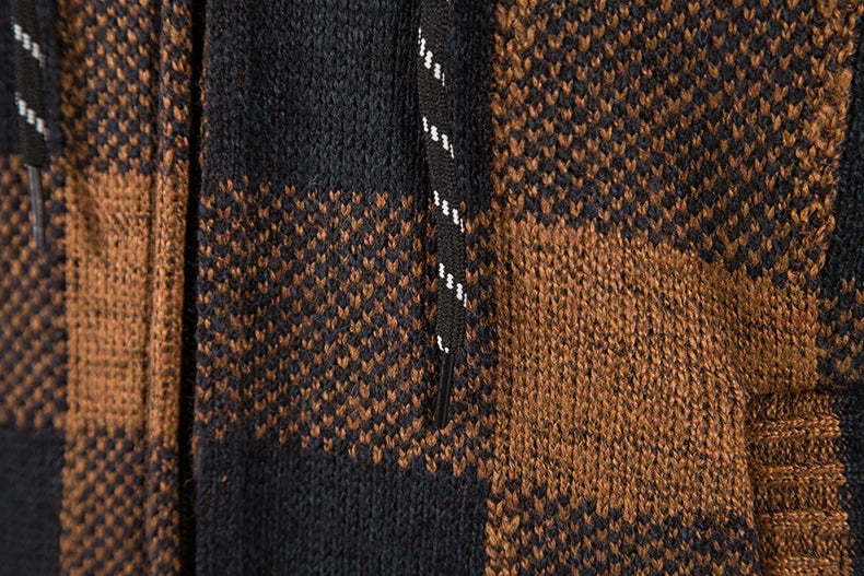 Veste cardigan en laine à capuche pour homme