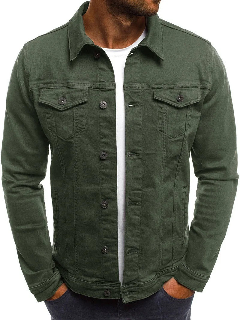 Veste en jean classic décontractée pour homme