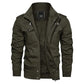 Veste militaire longue double poches homme
