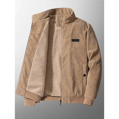 Veste hiver en velours sans capuche pour homme