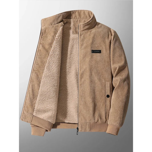 Veste hiver en velours sans capuche pour homme
