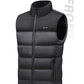 Veste chauffante électrique à manche courte rouge et noire