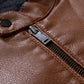 Veste en cuir style décontractée slim