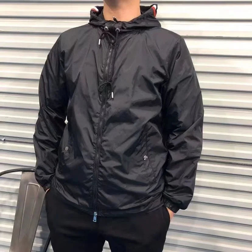 Veste imperméable décontractée à capuche et fermeture éclaire