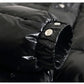 Veste doudoune noir d'hiver brillante pour homme