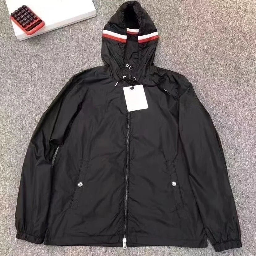 Veste imperméable décontractée à capuche et fermeture éclaire