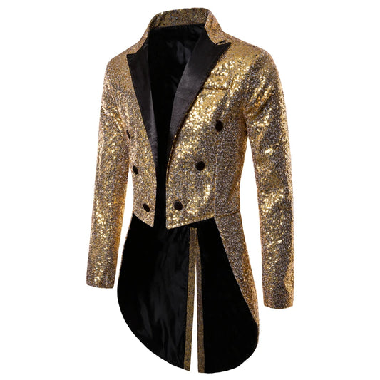 Veste Smoking Croisé à Paillette Homme