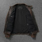 Veste style vintage en cuir de vachette véritable