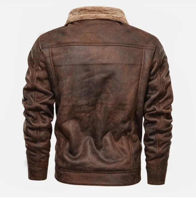 Veste vintage style aviateur marron